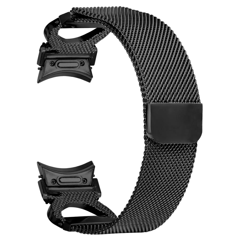 Watch Strap with Quick Release Connector for Samsung Galaxy Watch7 44mm / 40mm Milanese Metal Watch Band Rhinestone Decor