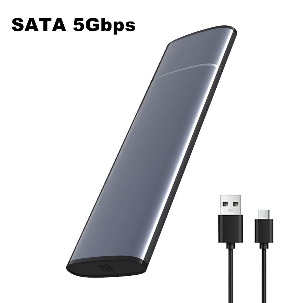Адаптер-контейнер для M.2 NVMe SSD Алюминиевый корпус для HDD/SSD USB C 3.1 Gen2 10 Гбит/с к NVMe SATA NGFF PCIe Внешний бокс для ноутбука/ПК