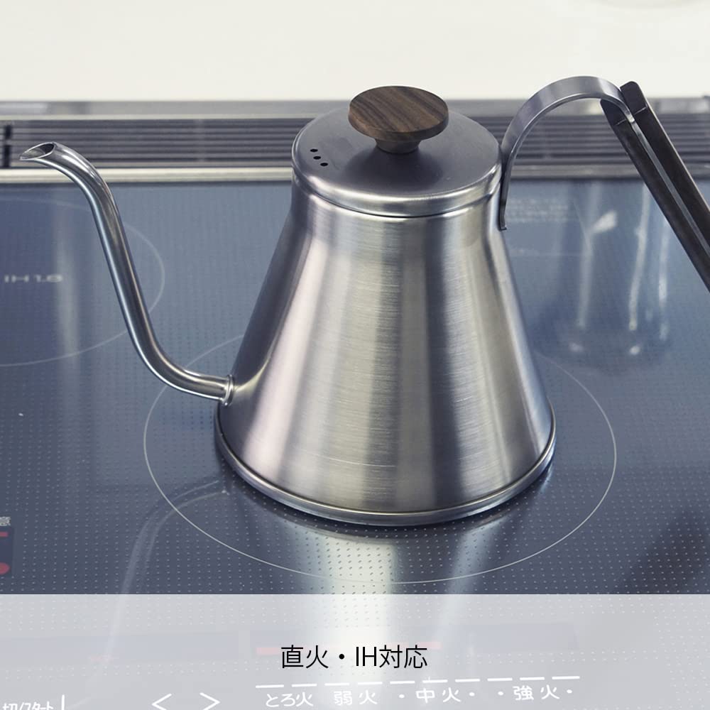 HARIO V60 чайник для капельного кипячения древесины практичная емкость 800 мл открытая совместимая серебряная подарочная коробка подарок Fire/IH VKW-120-HSV
