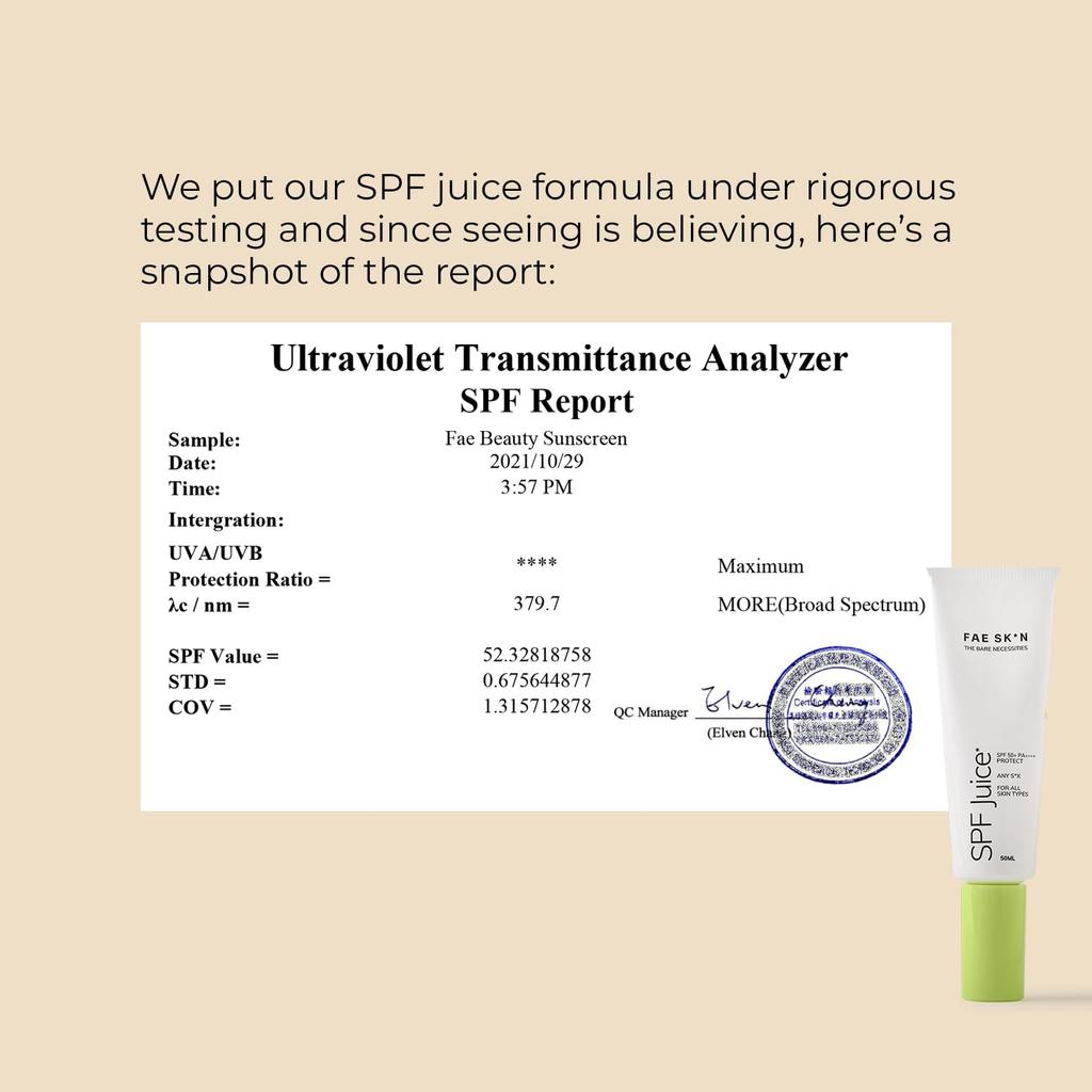 FAE Beauty Солнцезащитный крем SPF 50+ PA++++ Легкий | Для жирной, сухой, комбинированной, нормальной и склонной к акне кожи | Гибридный, Широкий спектр действия | UVA и UVB Защита