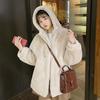 Пальто из искусственного плюша кролика, модное утолщенное пальто из овечьей шерсти, женское зимнее новое шерстяное пальто, хлопковое пальто
