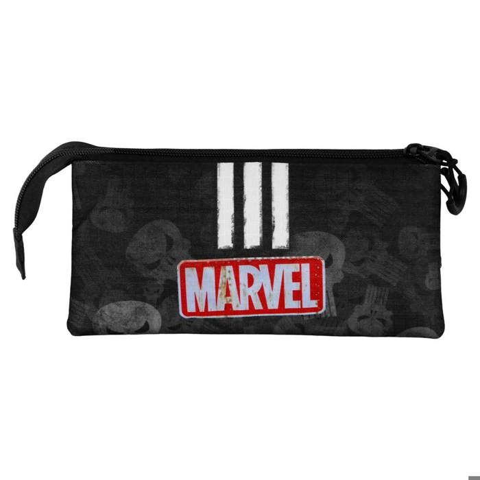 Trousse Triple - Punisher Skull - Noir - Taille Unique