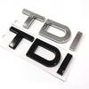1X Chrome Glossy Black ABS TDI Car Rear Emblem Sticker for A1 A3 A4 A5 A6 A6L A7 A8 S3 S6 Q3 Q5 Q7 TT S RS