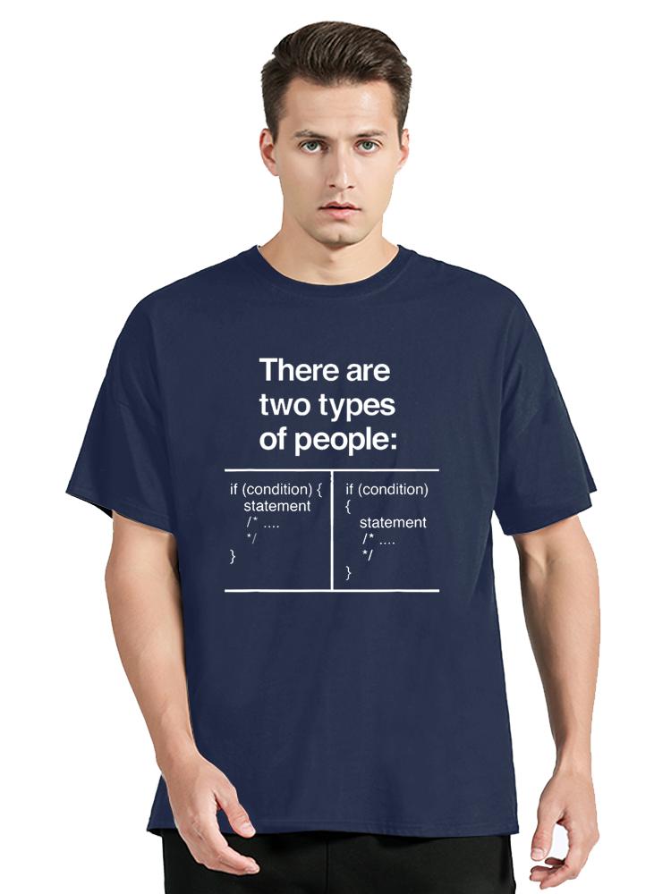 There Are Two Types Of People Funny Programmer Coder T Shirts Streetwear Short Sleeve Birthday Gifts Summer Style T-shirt Men