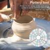Инструмент для обрезки керамики, керамический диск, обрезка колеса, инструменты для глины для гончаров, простой в использовании, красочный дизайн шкалы, профессиональная реставрация керамики своими руками