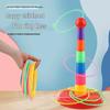 Rainbow Stacking Rings Toy for Kids - Parent-Child Interactive Ring Toss Game