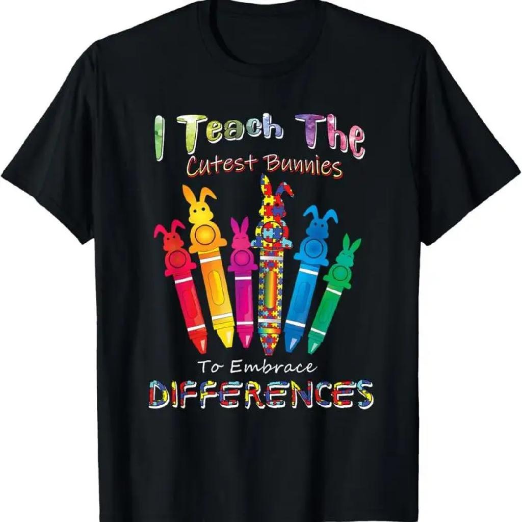Easter Autism Awareness Embrace Differences Iep Sped Teacher T Shirt