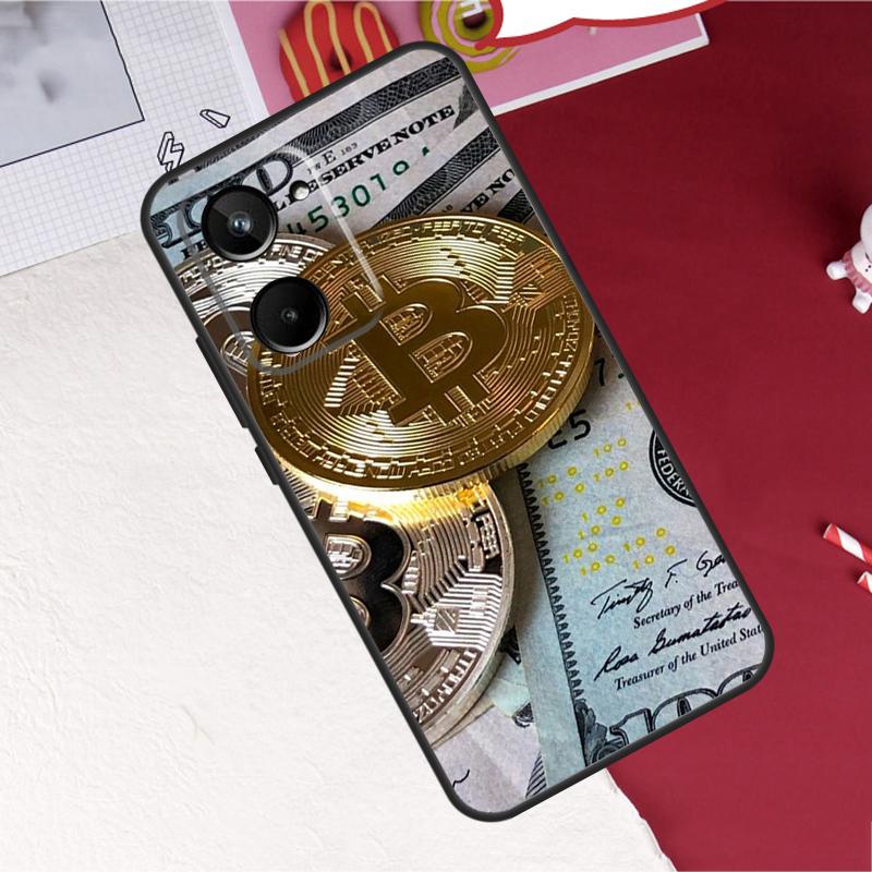 Чехол Bitcoin BTC для Realme 14 10 11 12 13 Pro Plus C65 C67 C63 C61 C55 C51 C53 C35 C75 GT6 GT7 15 Pro