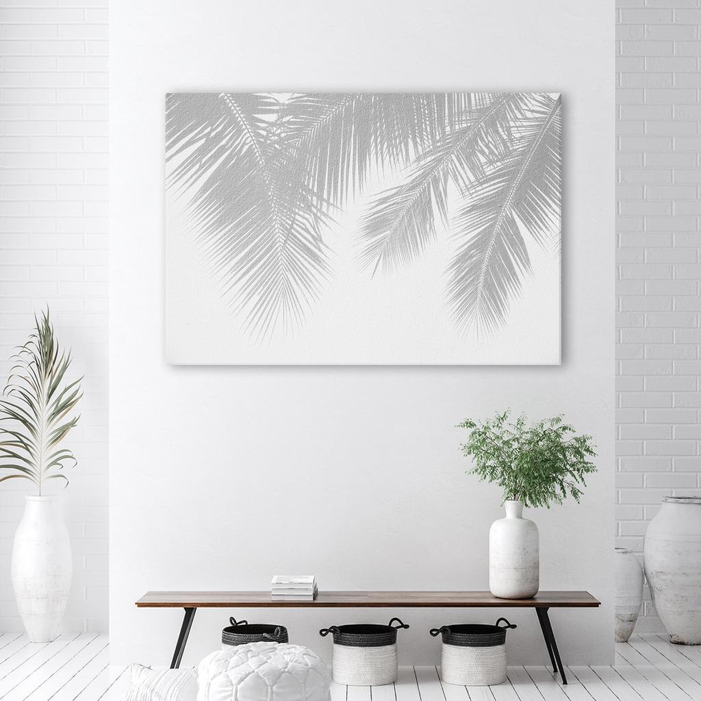 Печать на холсте Серые пальмовые листья