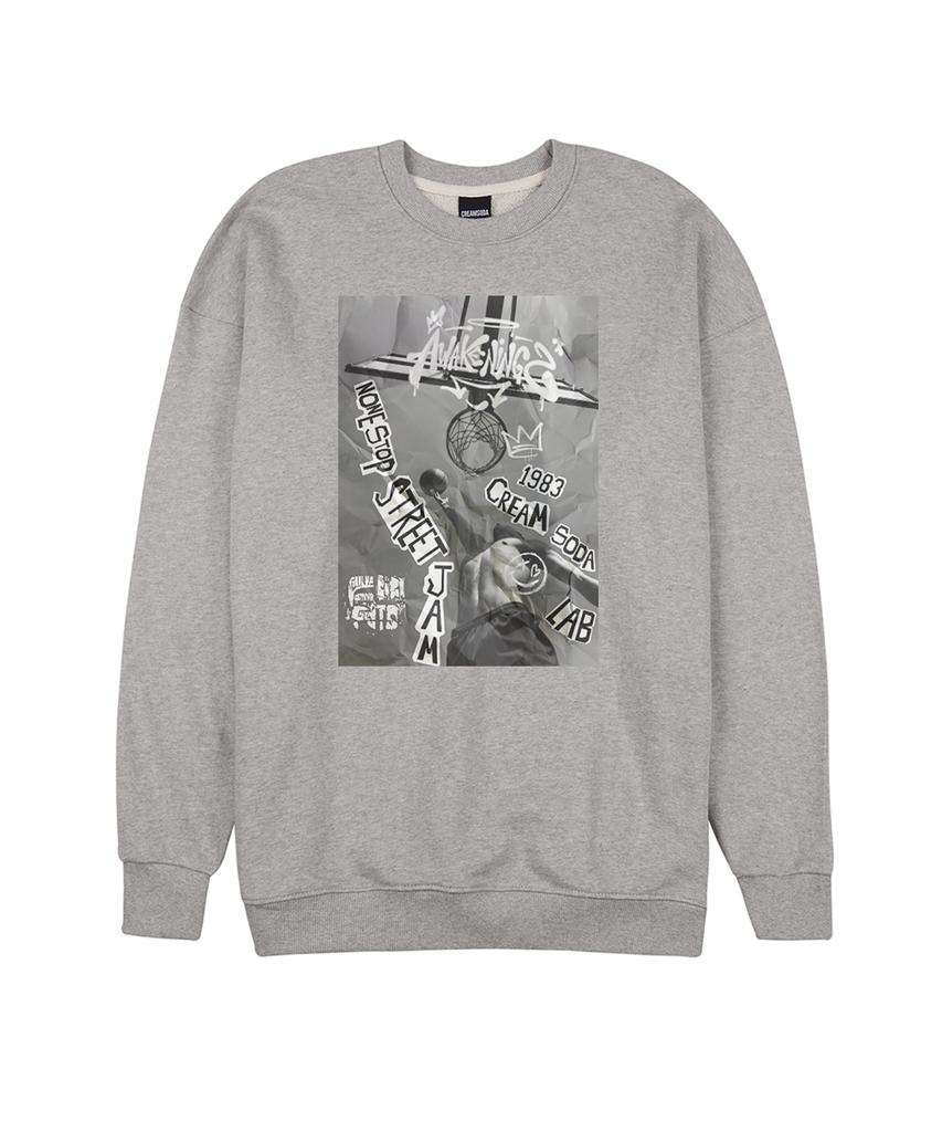 CREAM SODA LAB Street Jam Gray Sweatshirt