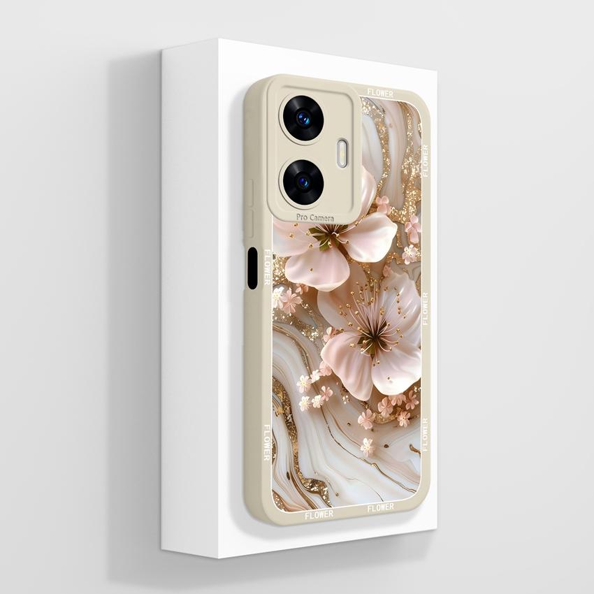 Красивые чехлы для телефона в форме сердца любви для Realme C55 C35 C25 C20 C15 C11 C21Y C25Y Мягкий жидкий силиконовый бампер Противоударный защитный чехол для Realme Casing