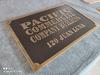 Custom Bronze Metal Plaque Casting Gravure Printed for Indoor/Outdoor Use House Number Advertising Park Decoration Office Shop