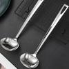 Anti Scalding Hot Pot Spoon Silver Soup Spoons Kitchen Cooking Tools Stainless Steel Spoon  Kitchen