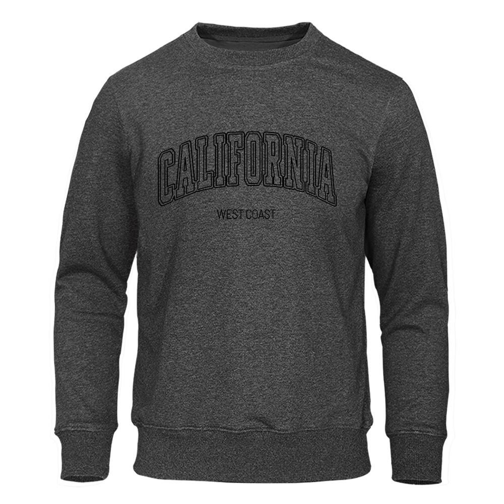 Мужская толстовка California West Coast Prints, осенняя флисовая теплая с капюшоном, повседневная осенняя женская спортивная одежда