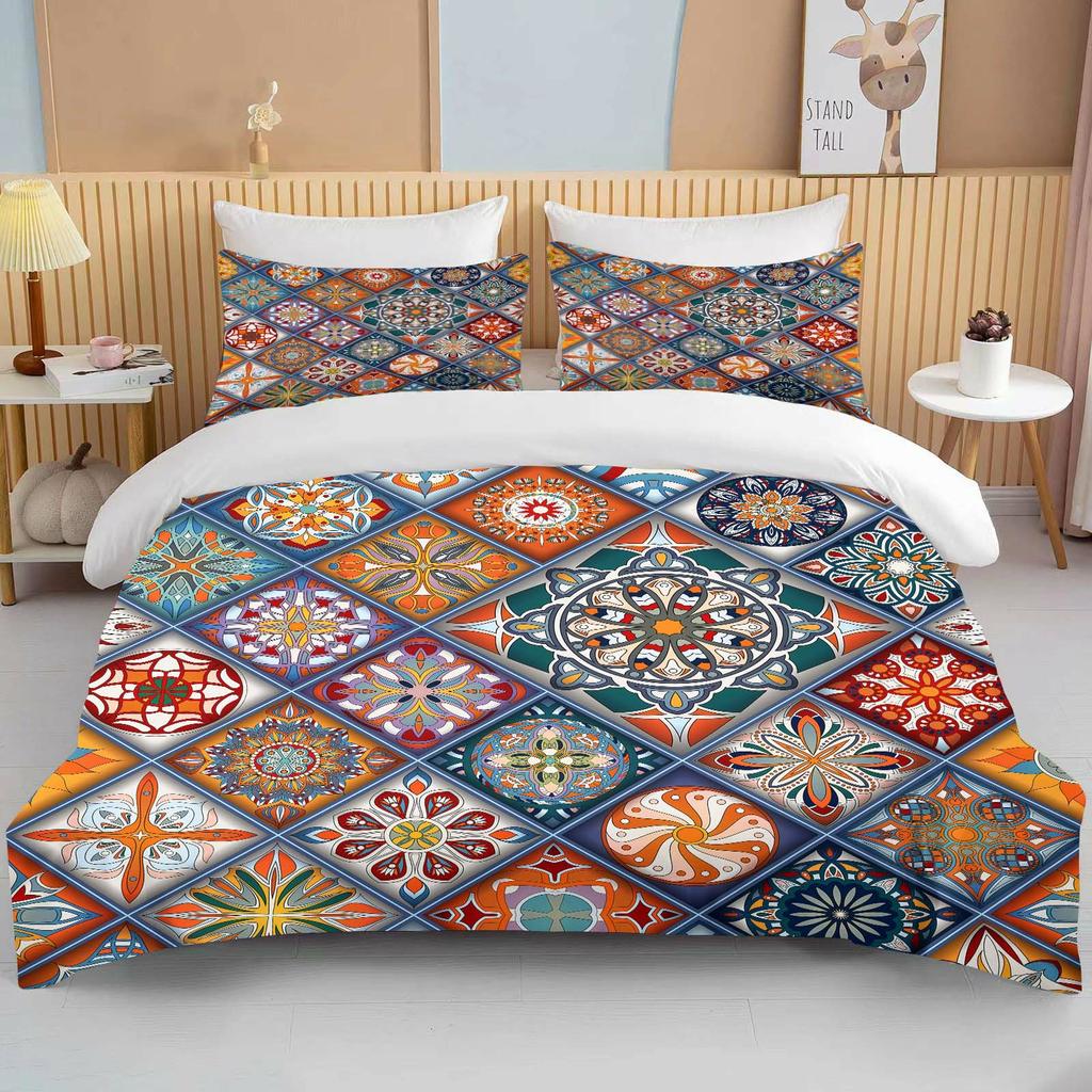 10 Размеров Комплект Постельного Белья с Принтом Мандалы Мультяшный Аниме Пододеяльник Покрывало для Одеяла Мальчики Девочки Дети Взрослые Полуторный Кинг Подарки
