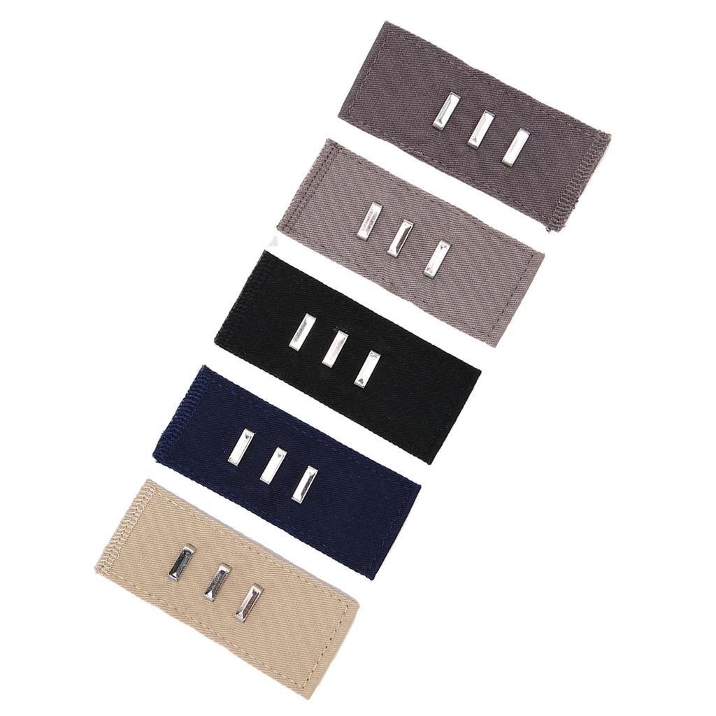 5pcs Elastic Waist Extenders Adjustable Easy Installation Pants Button Extender Waist Band