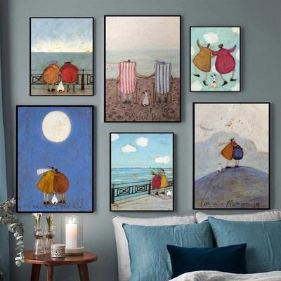 Сэм Тофт абстрактный пейзаж любовь собаки домашнее животное постер аниме постеры липкие HD качество настенные ретро постеры для домашнего декора комнаты кавайи