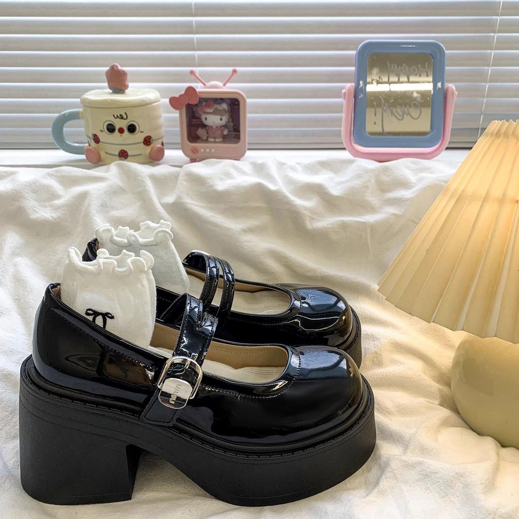 Wear-resistant Heightening Fashionable Foreign Style Versatile Mary Jane Shoes Women's Spring 2025 New Non-slip Niche Platform Single Shoes