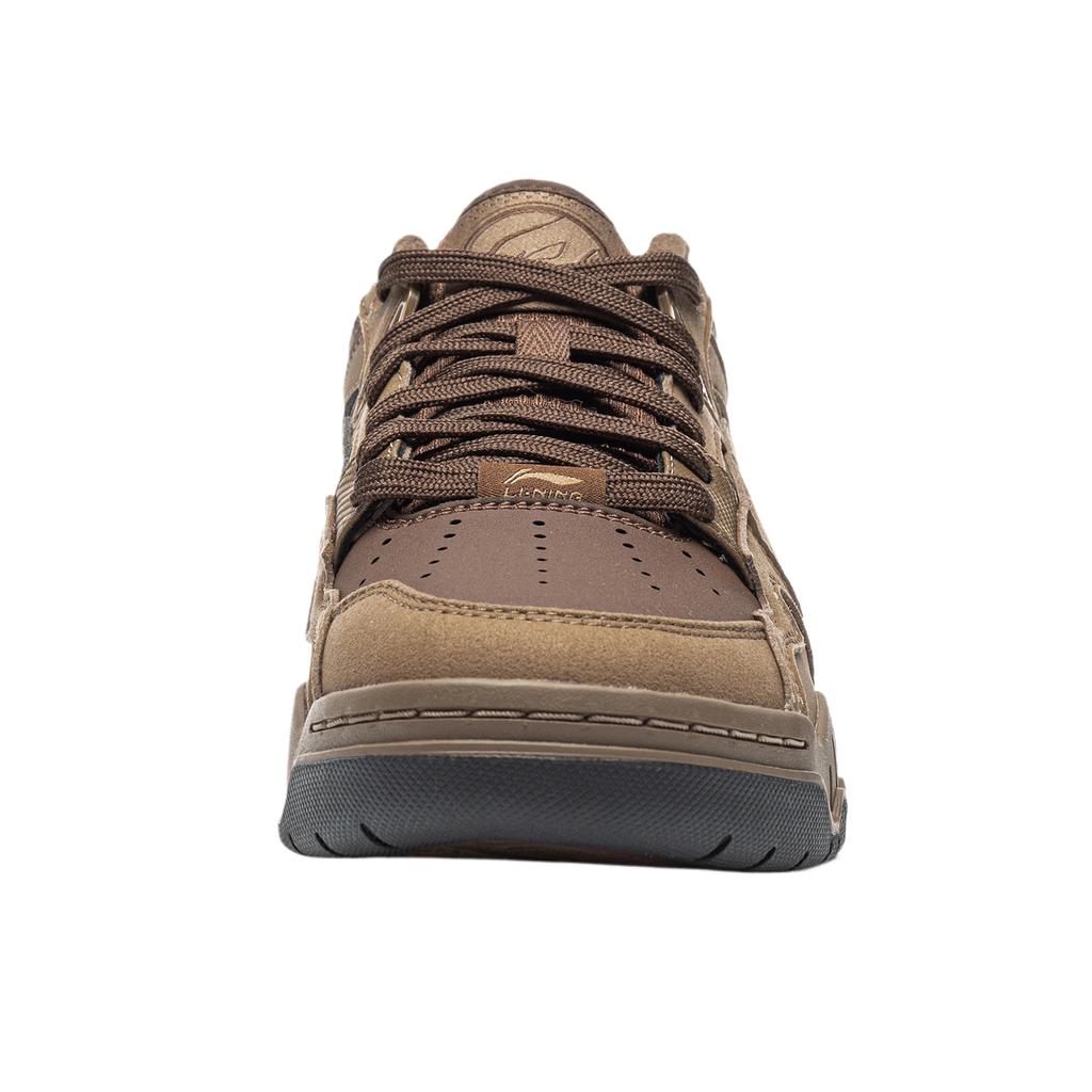 Sneakers Li-Ning Moon White 3 MID Skate Shoes Women's Mid-top Mocha Coffee Brown/Chestnut Brown