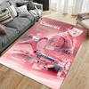 Спортивный ковер, Постер автомобиля Michael Schumacher Ferrari в розовых тонах, Декор для фанатской комнаты, Нескользящий коврик