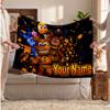 Five Nights at Freddy’s Personalized Flannel Blanket, Custom Printed Text Name, Warm Soft Blanket For Couch Bed