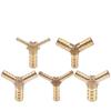Equal Reducing 4 5 6 8 10 12 13 14 16 19 mm Hose Barb Y Shaped 3 Ways Brass Pipe Fitting Connector Splitter Coupler Home Garden