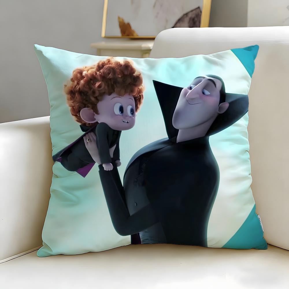 animated movie Hotel Transylvania Cushion Cover Soft EasyWash Pillow Case Versatile for Couch Bed Travel and Office