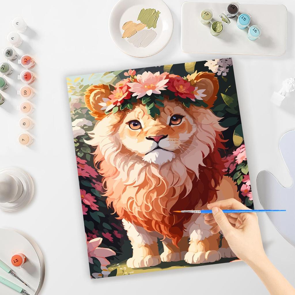 Frame Diy Painting By Numbers Tiger Animals Picture Coloring By Numbers Starter Kits Acrylic Paint Wall Arts For Home Decors 40x50