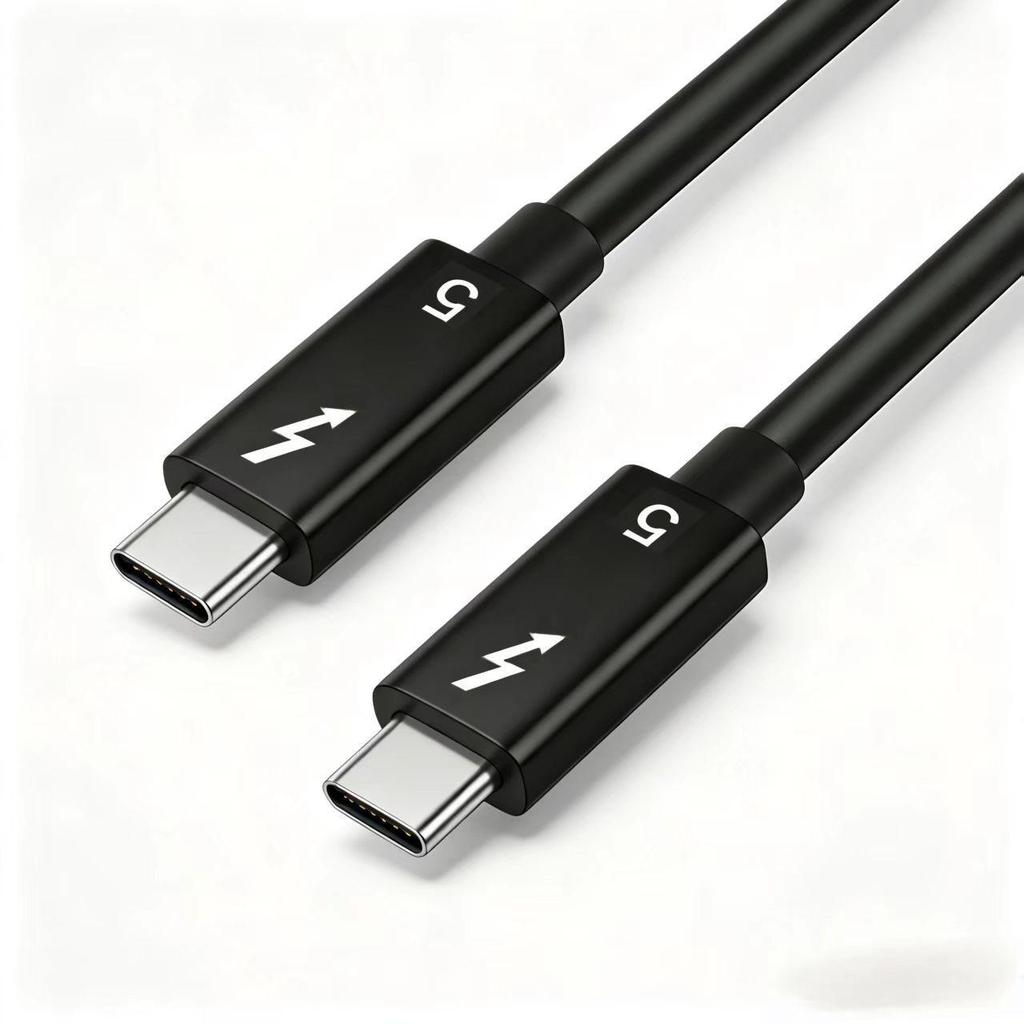 Кабель данных Thunderbolt 5: 120 г, Высокоскоростной, Быстрая зарядка 240 Вт, Трансляция на экран 16K, Двойной Type-C