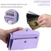 For iPhone 16 Leather Case Wallet Stand Phone Cover with Straps - Purple