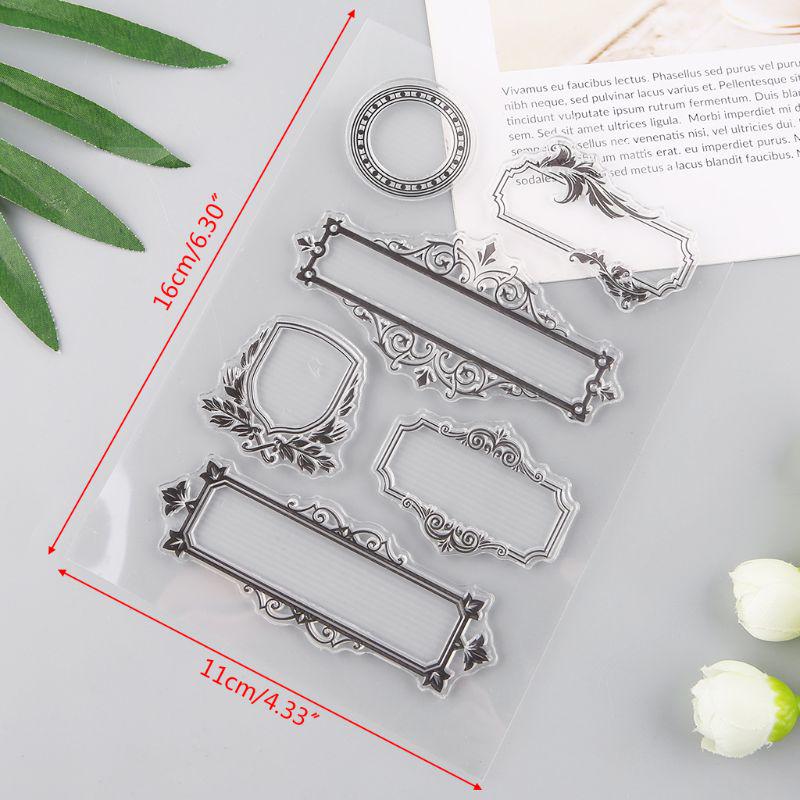 Frame Silicone Clear Seal Stamp DIY Scrapbooking Embossing Photo Album Decorative