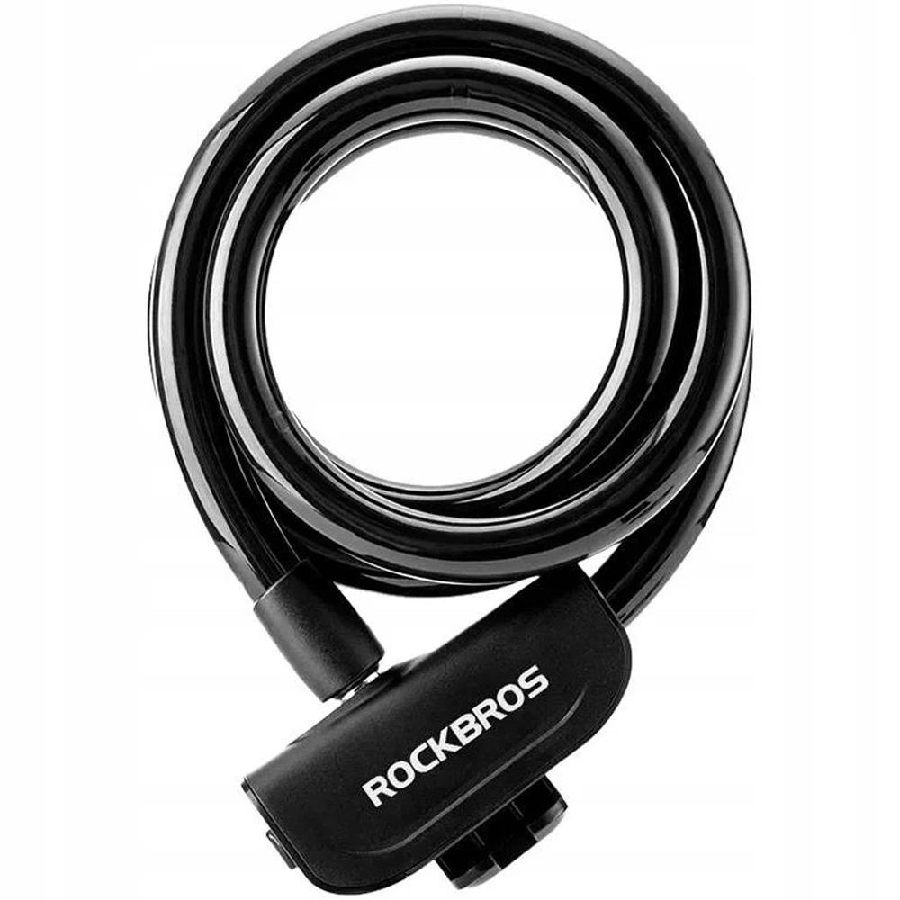 Bicycle lock with key lock and rope, 11m black