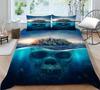 Home Bed Set Skull Print Pillowcase Bedspreads Soft Duvet Cover Queen King Size Teen Boy Girl 3D Soft Quilt Cover