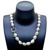Fashion Necklace White Natural Pearl Square Accessories Vintage Necklace Baroque Pearl Necklace For Women