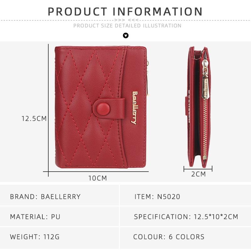 Baellerry модные женские короткие кошельки из искусственной кожи двойной кошелек держатель для карт портмоне