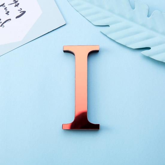 Mirror Letter Wall Sticker Acrylic English Letter Sticker Peel And Stick