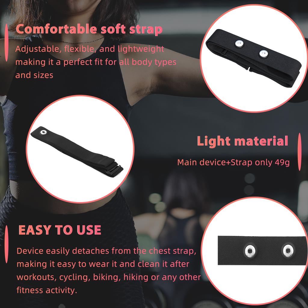 1 шт. сменный ремешок для пульсометра, совместимый с Polar H7 H9 H10 Coospo Wahoo Tick Garmin Magene Sensor Band Belt