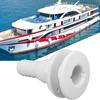 White Injection Molded Polypropylene Thru Hull Fitting Hose Coupling  Boat Drainage