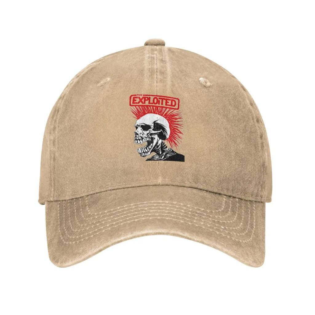 The Exploited Skull Baseball Cap Retro Distressed Cotton MMXX TOUR Sun Cap for Men Women Outdoor Activities Caps Hat
