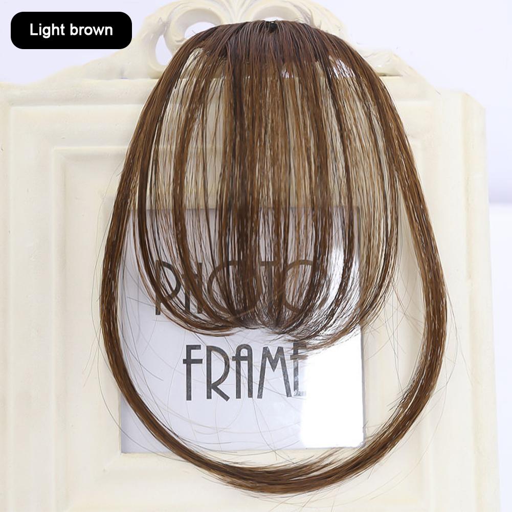 Синтетические натуральные волосы на лбу с челкой, искусственные челки, парик с воздушной челкой, женский парик, настоящие комические гладкие челки, невидимый парик