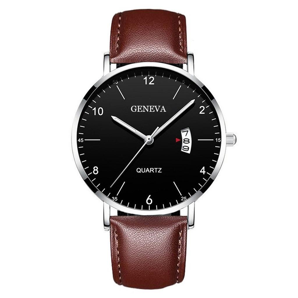 Mens Leather Business Fashion Watch Strap Watch For Gift Giving