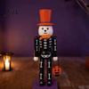 Halloween Nutcracker Decorations Figurine, 10 Inch Spooky Skeleton Statue, Scary Fun Room Decor Gothic Table Centerpiece, Collectible Ornament