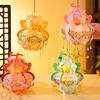 Handcrafted Calabash Lantern Handheld Chinese New Year DIY Luminous Flower Light for Mid-Autumn Festival Hanfu Cosplay Wedding Decor