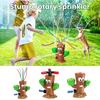 Kids Tree Stump Sprinkler Toy Summer Outdoor Garden Backyard Lawn Rotary Wiggle Tubes Water Squirt Spray Toy Toddlers Boys Girls Gift