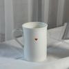 290Ml Lovely Porcelain Heart Mug Bone China Ceramic Coffee Cup for Hot Chocolate Tea Latte Office Home Use Breakfast Cup Heat