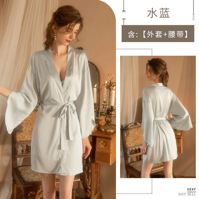 Летняя новая пижама женская тонкая кружевная кружевная аккуратная машина с нагрудной подкладкой Pure Desire ночная рубашка с подтяжками