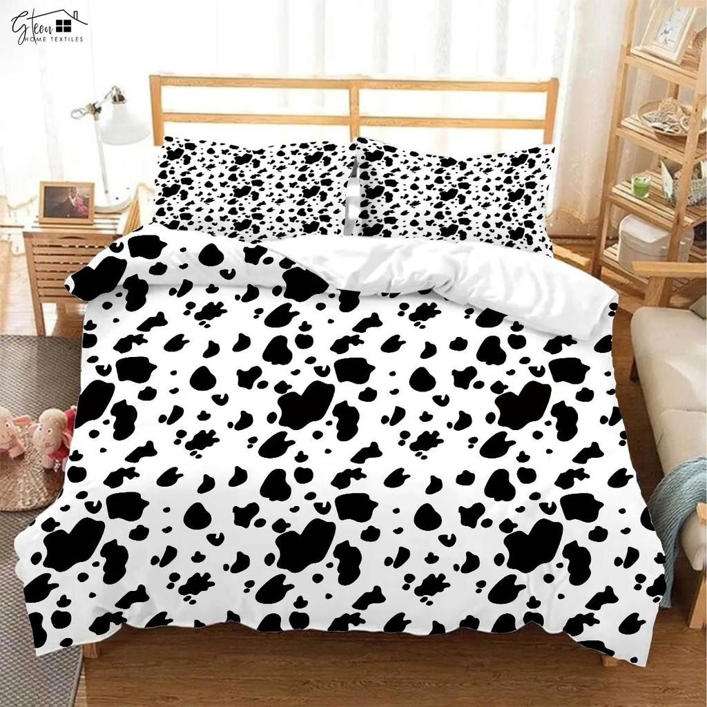 Vintage Animal Texture Leopard Print Bedding Set Soft and Comfortable Down Quilt Cover Set 3-piece Kids Quilt Cover Set