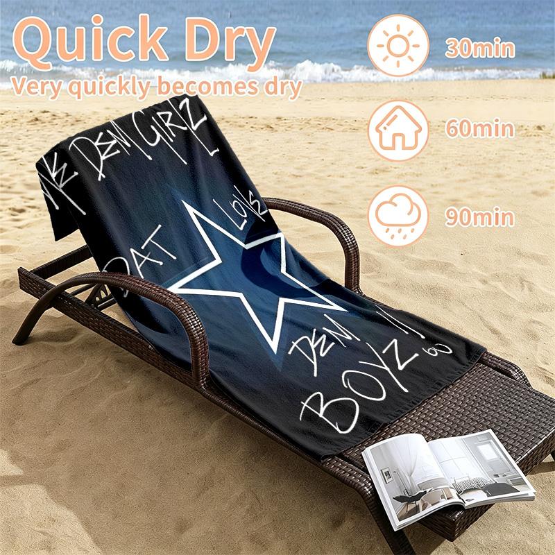 Dallas Cowboys Beach towels also serve as bath towels summer essential a musthave for the outdoors the beach and the pool