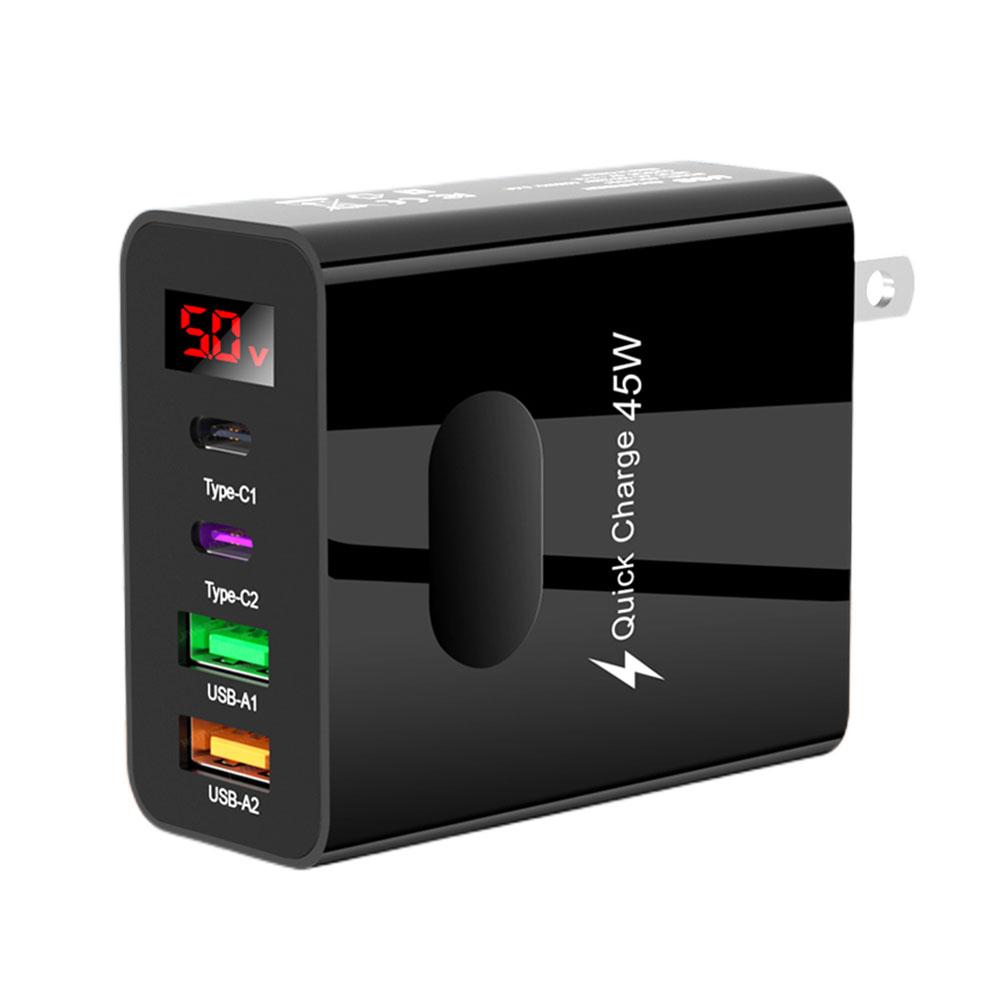 45 Вт USB зарядное устройство быстрая зарядка USB Type C 4 порта быстрое зарядное устройство 3.0 настенное зарядное устройство для iPhone Samsung мобильный телефон зарядное устройство адаптер