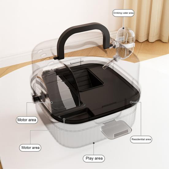 Клетка для хомяка с прозрачной верхней крышкой, матовым дизайном дна, двойного назначения для использования в помещении